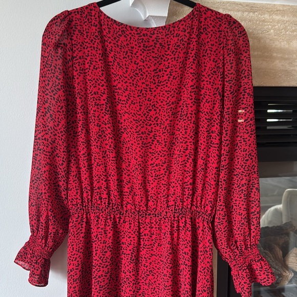 Talbots Red and Black Long Sleeve Dress NWOT - Picture 6 of 6